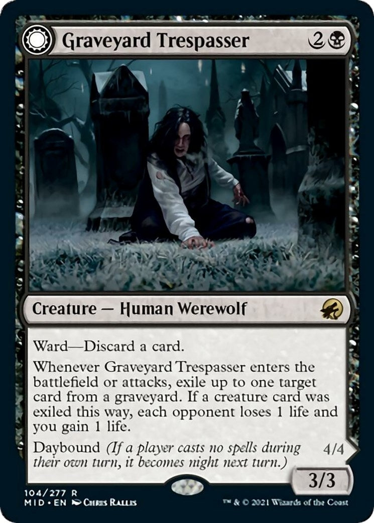 Image for Graveyard Trespasser (104) (Innistrad: Midnight Hunt) - Magic: The Gathering