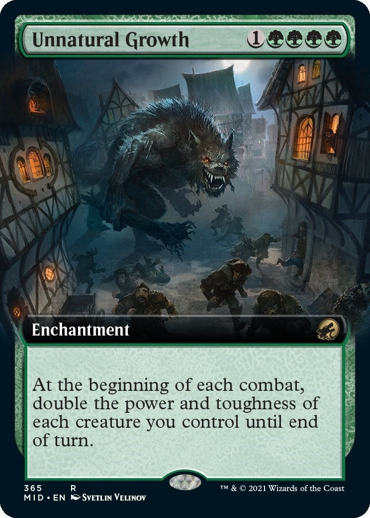 Image for Unnatural Growth (Extended Art) (365) (Innistrad: Midnight Hunt) - Magic: The Gathering