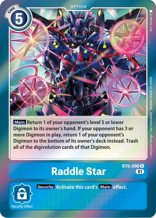 Image for Raddle Star (BT6-098 R) (Double Diamond) - Digimon Card Game