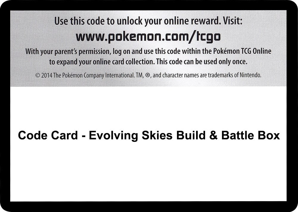 Image for Code Card - Evolving Skies Build & Battle Box (SWSH07: Evolving Skies) - Pokemon