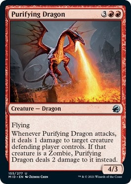 Image for Purifying Dragon (155) (Innistrad: Midnight Hunt) - Magic: The Gathering