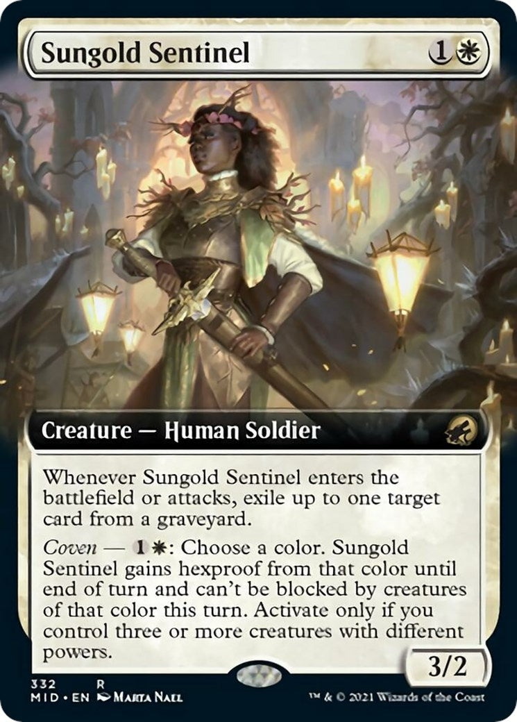 Image for Sungold Sentinel (Extended Art) (332) (Innistrad: Midnight Hunt) - Magic: The Gathering