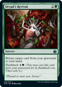 Image for Dryad's Revival (183) (Innistrad: Midnight Hunt) - Magic: The Gathering