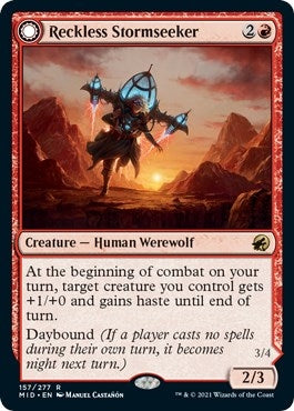 Image for Reckless Stormseeker (157) (Innistrad: Midnight Hunt) - Magic: The Gathering