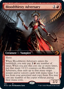 Image for Bloodthirsty Adversary (Extended Art) (351) (Innistrad: Midnight Hunt) - Magic: The Gathering
