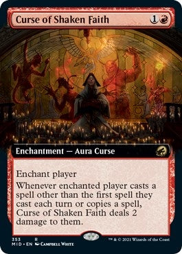 Image for Curse of Shaken Faith (Extended Art) (353) (Innistrad: Midnight Hunt) - Magic: The Gathering