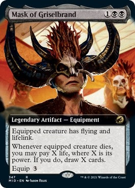 Image for Mask of Griselbrand (Extended Art) (347) (Innistrad: Midnight Hunt) - Magic: The Gathering