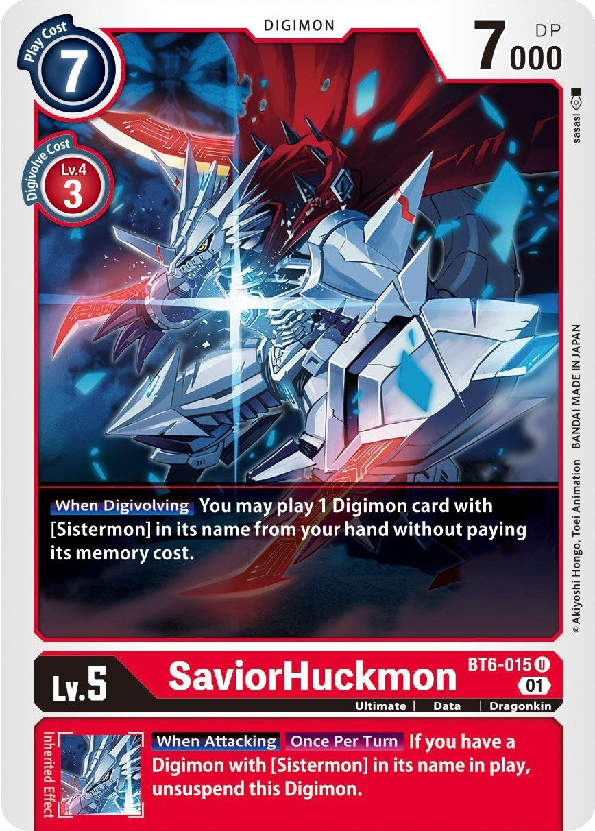 Image for SaviorHuckmon (BT6-015 U) (Double Diamond) - Digimon Card Game