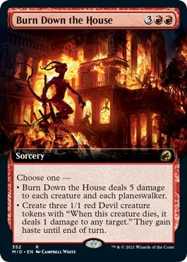 Image for Burn Down the House (Extended Art) (352) (Innistrad: Midnight Hunt) - Magic: The Gathering