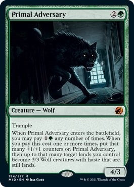 Image for Primal Adversary (194) (Innistrad: Midnight Hunt) - Magic: The Gathering