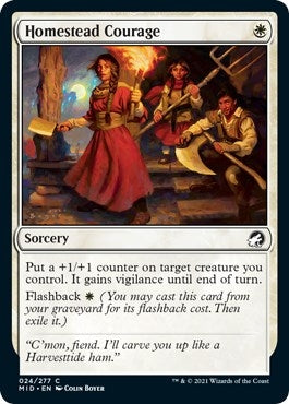 Image for Homestead Courage (24) (Innistrad: Midnight Hunt) - Magic: The Gathering