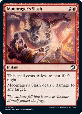 Image for Moonrager's Slash (148) (Innistrad: Midnight Hunt) - Magic: The Gathering