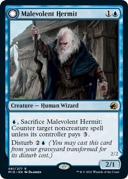 Image for Malevolent Hermit (61) (Innistrad: Midnight Hunt) - Magic: The Gathering