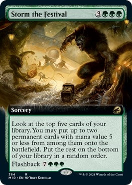 Image for Storm the Festival (Extended Art) (364) (Innistrad: Midnight Hunt) - Magic: The Gathering