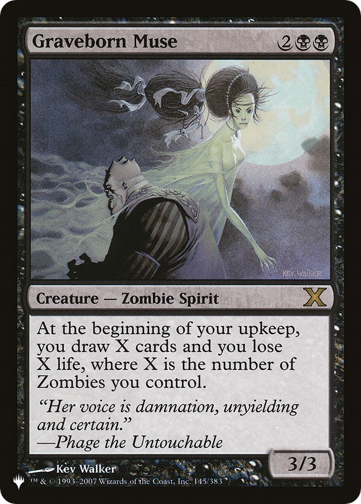 Image for Graveborn Muse (145/383) (The List Reprints) - Magic: The Gathering