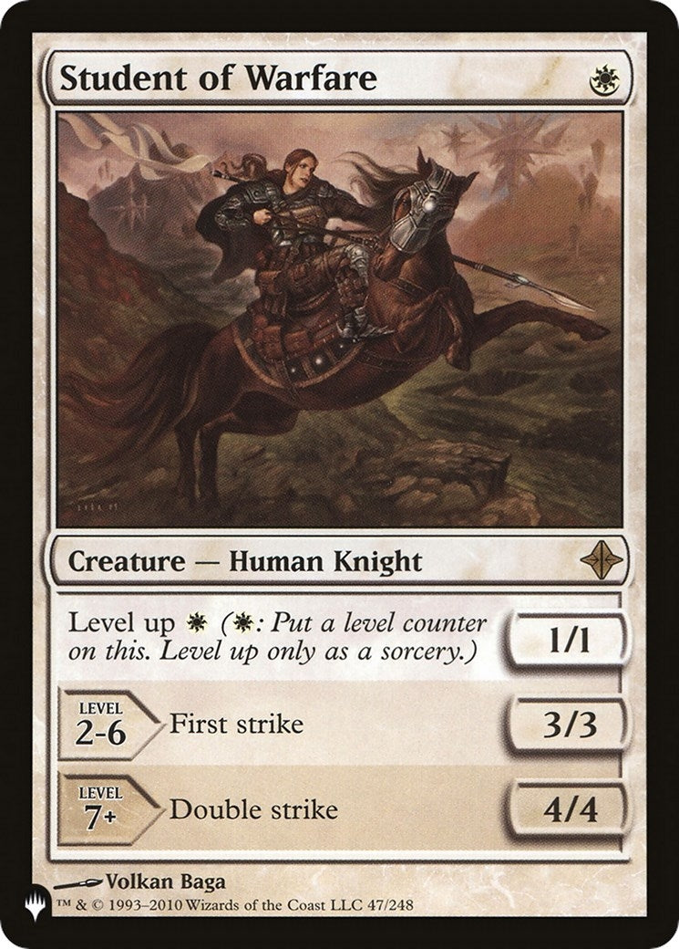 Image for Student of Warfare (47/248) (The List Reprints) - Magic: The Gathering