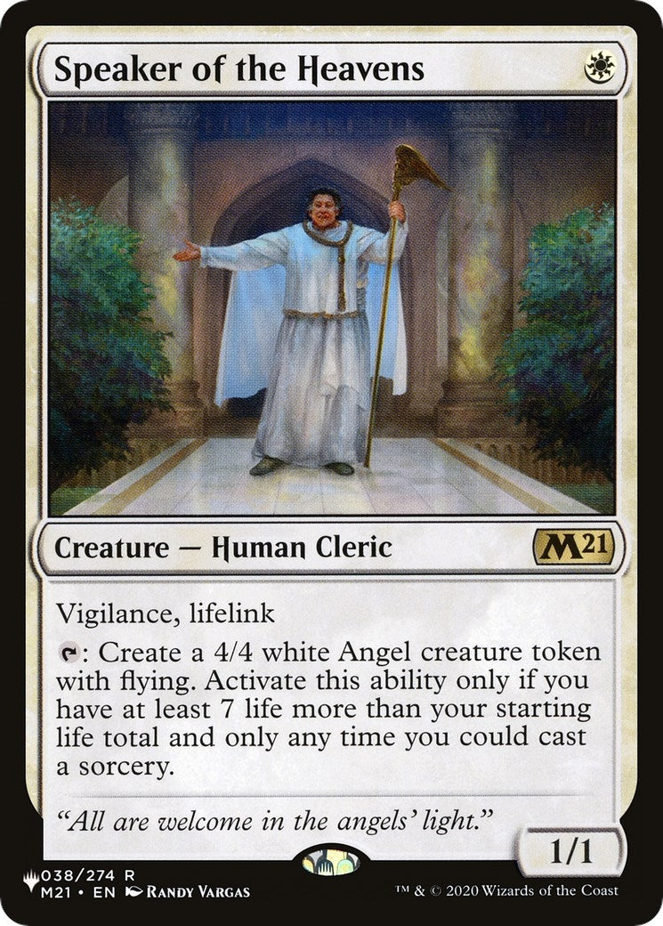 Image for Speaker of the Heavens (038/274) (The List Reprints) - Magic: The Gathering