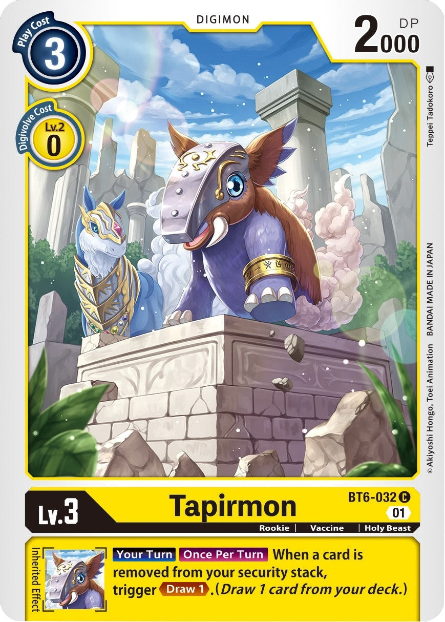 Image for Tapirmon (BT6-032 C) (Double Diamond) - Digimon Card Game