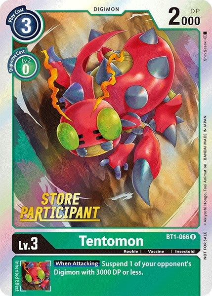 Image for Tentomon - BT1-066 (Store Participant) (BT1-066 U) (Release Special Booster 1.0) - Digimon Card Game