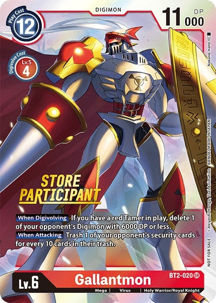Image for Gallantmon - BT2-020 (Store Participant) (BT2-020 SR) (Release Special Booster 1.0) - Digimon Card Game