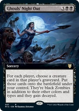 Image for Ghouls' Night Out (Extended Art) (57) (Commander: Innistrad: Midnight Hunt) - Magic: The Gathering