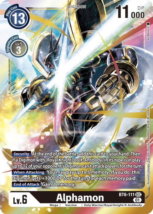 Image for Alphamon (BT6-111 SEC) (Double Diamond) - Digimon Card Game