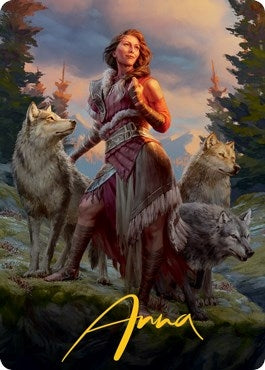 Image for Arlinn, the Pack's Hope Art Card (01/81) (Gold-Stamped Signature) (1) (Art Series: Innistrad: Midnight Hunt) - Magic: The Gathering