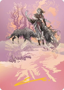 Image for Arlinn, the Pack's Hope Art Card (03/81) (Gold-Stamped Signature) (3) (Art Series: Innistrad: Midnight Hunt) - Magic: The Gathering