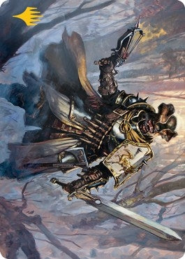 Image for Brutal Cathar Art Card (Gold-Stamped Signature) (13) (Art Series: Innistrad: Midnight Hunt) - Magic: The Gathering