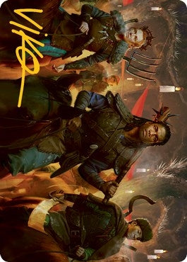 Image for Candlelit Cavalry Art Card (Gold-Stamped Signature) (48) (Art Series: Innistrad: Midnight Hunt) - Magic: The Gathering