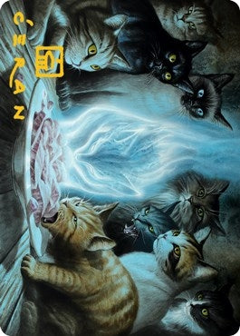 Image for Can't Stay Away Art Card (Gold-Stamped Signature) (56) (Art Series: Innistrad: Midnight Hunt) - Magic: The Gathering