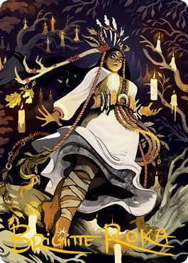 Image for Candlegrove Witch Art Card (76/81) (Gold-Stamped Signature) (76) (Art Series: Innistrad: Midnight Hunt) - Magic: The Gathering