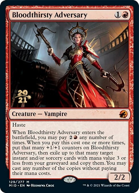 Image for Bloodthirsty Adversary (129) (Prerelease Cards) - Magic: The Gathering