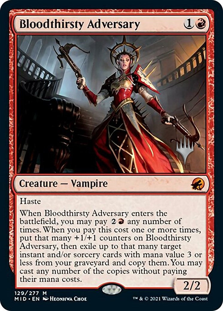 Image for Bloodthirsty Adversary (129) (Promo Pack: Innistrad: Midnight Hunt) - Magic: The Gathering