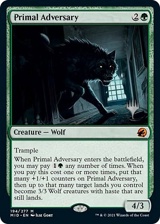 Image for Primal Adversary (194) (Promo Pack: Innistrad: Midnight Hunt) - Magic: The Gathering