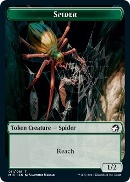 Image for Spider Token (11) (Innistrad: Midnight Hunt) - Magic: The Gathering