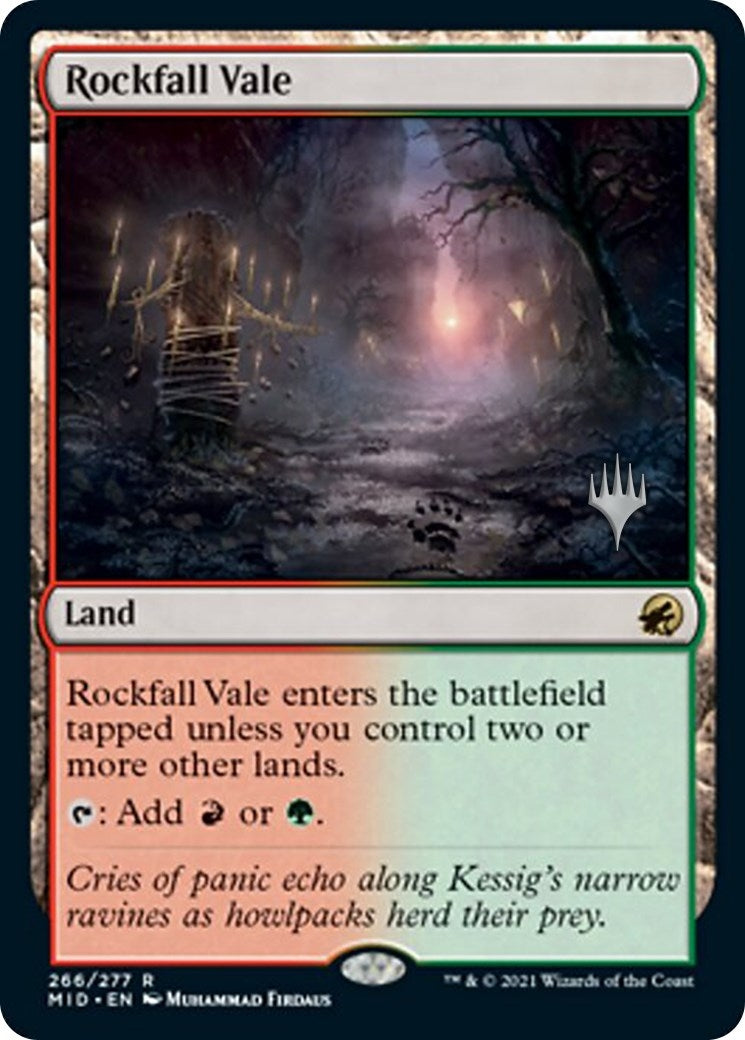 Image for Rockfall Vale (266) (Promo Pack: Innistrad: Midnight Hunt) - Magic: The Gathering