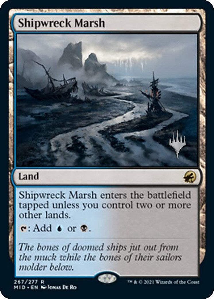 Image for Shipwreck Marsh (267) (Promo Pack: Innistrad: Midnight Hunt) - Magic: The Gathering