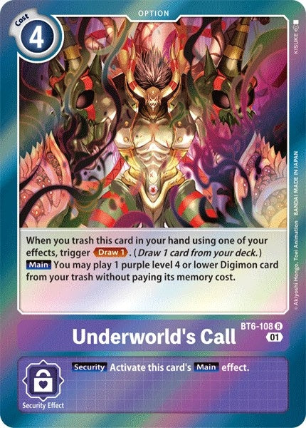 Image for Underworld's Call (BT6-108 R) (Double Diamond) - Digimon Card Game