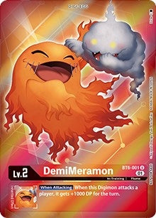 Image for DemiMeramon (Box Topper) (BT6-001 U) (Double Diamond) - Digimon Card Game