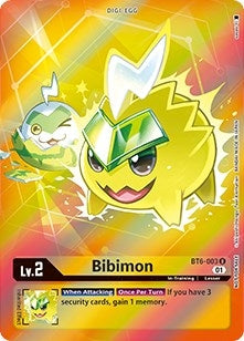 Image for Bibimon (Box Topper) (BT6-003 U) (Double Diamond) - Digimon Card Game
