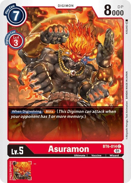 Image for Asuramon (BT6-014 C) (Double Diamond) - Digimon Card Game