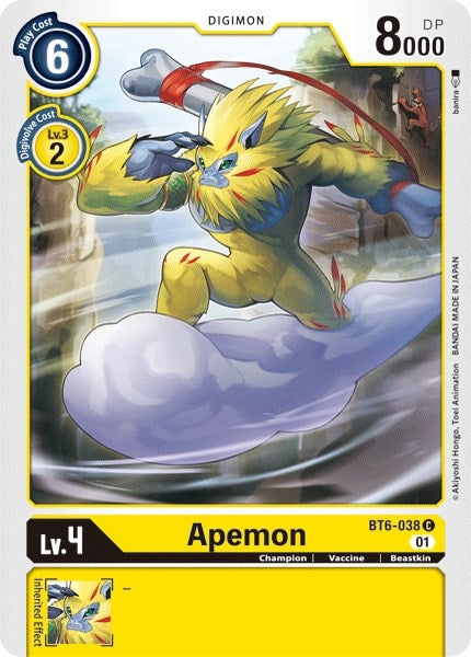 Image for Apemon (BT6-038 C) (Double Diamond) - Digimon Card Game