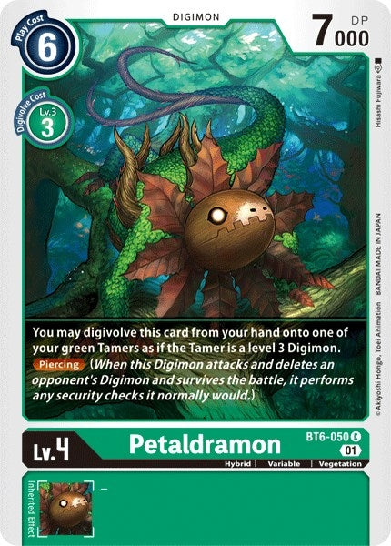 Image for Petaldramon (BT6-050 C) (Double Diamond) - Digimon Card Game