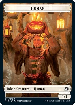 Image for Human // Spider Double-Sided Token (1 // 11) (Innistrad: Midnight Hunt) - Magic: The Gathering