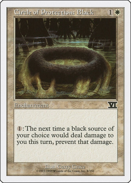 Image for Circle of Protection: Black (8) (Classic Sixth Edition) - Magic: The Gathering