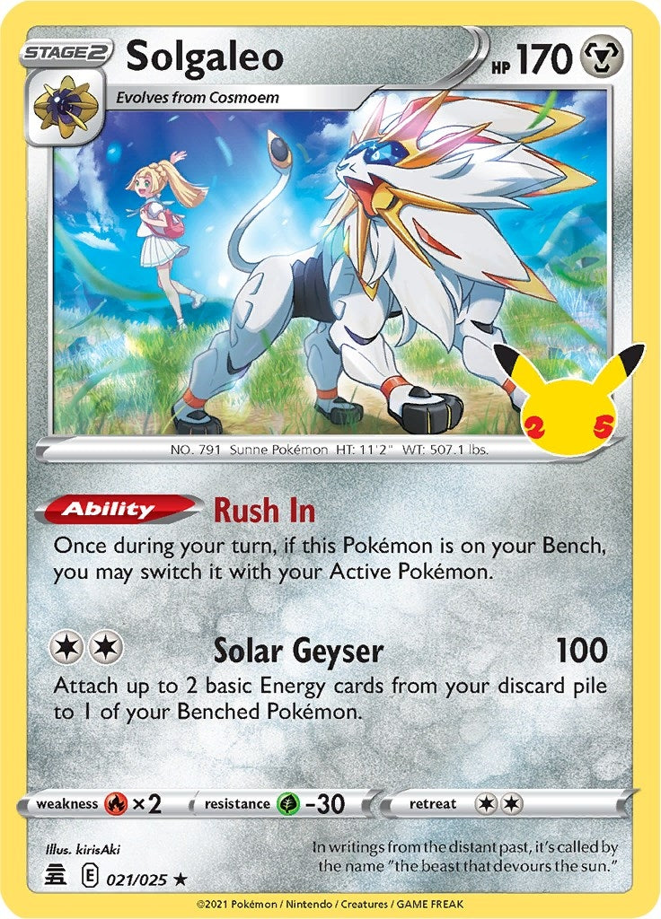 Image for Solgaleo (021/025) (Celebrations) - Pokemon