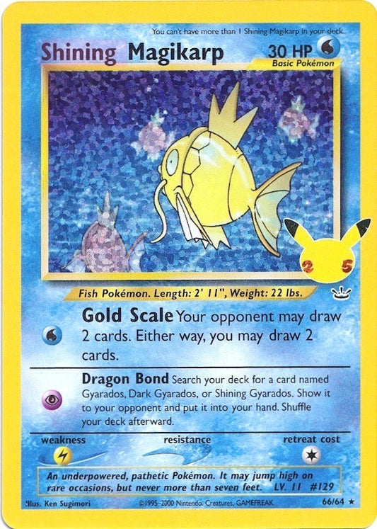 Image for Shining Magikarp (66/64) (Celebrations: Classic Collection) - Pokemon