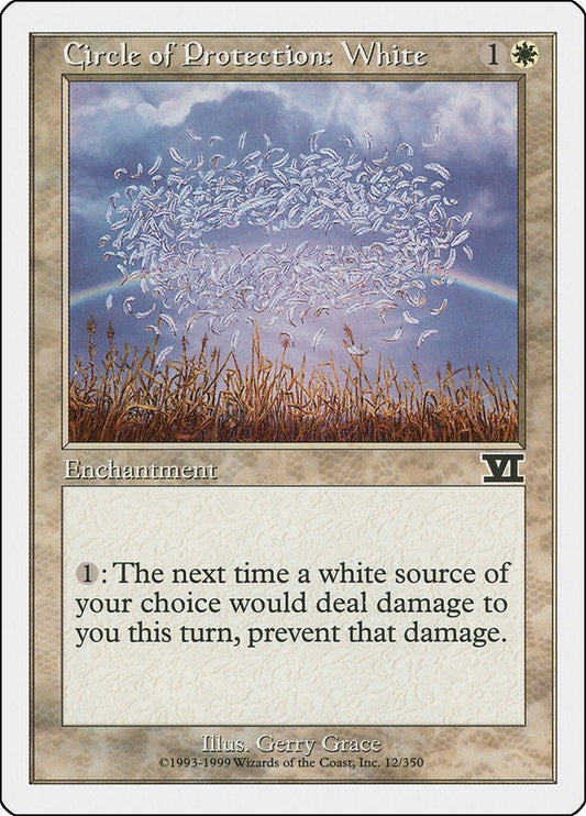 Image for Circle of Protection: White (12) (Classic Sixth Edition) - Magic: The Gathering