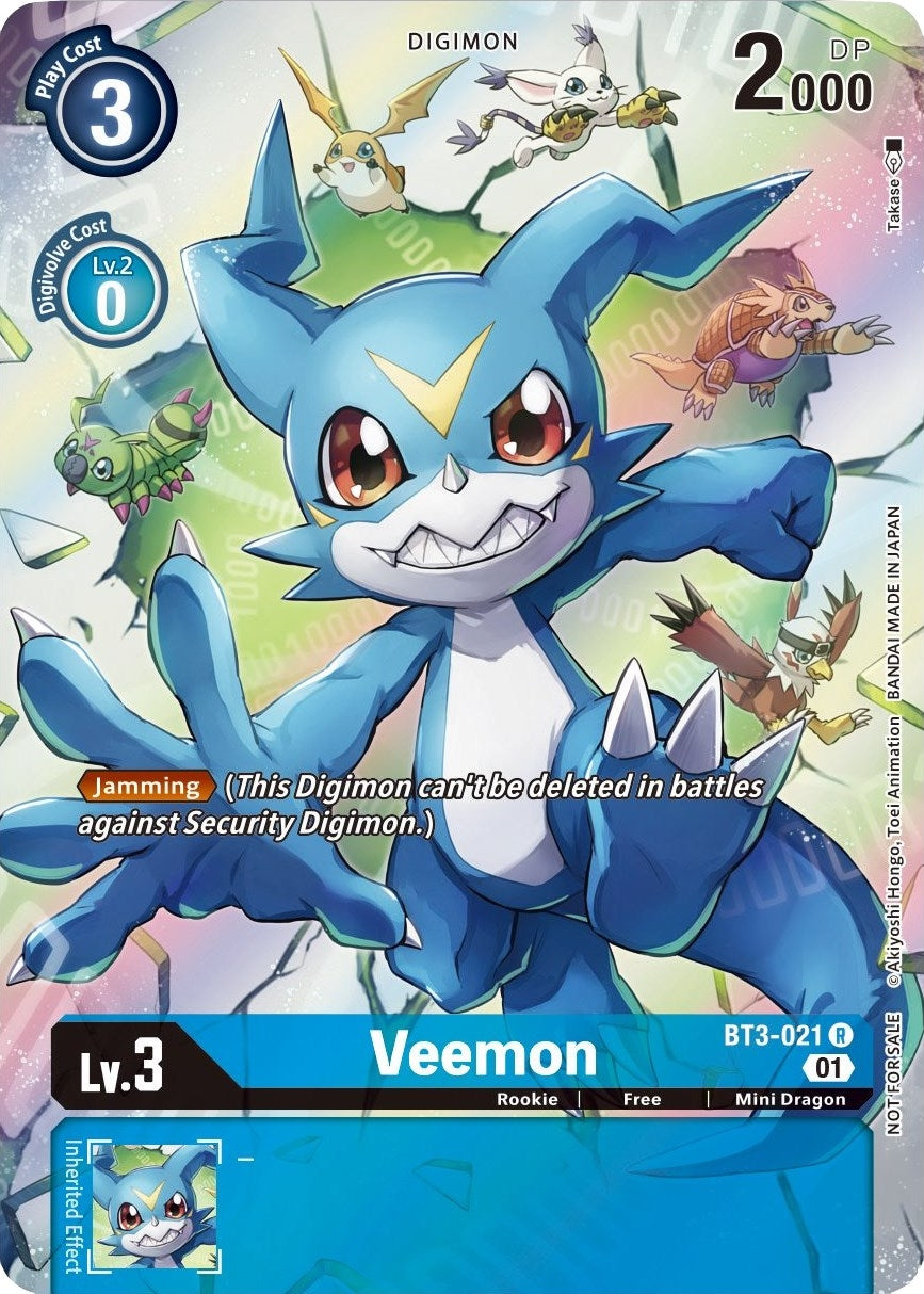 Image for Veemon (1-Year Anniversary Box Topper) (BT3-021 R) (Release Special Booster 1.0) - Digimon Card Game